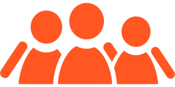 communauté groupe de travail couleur orange