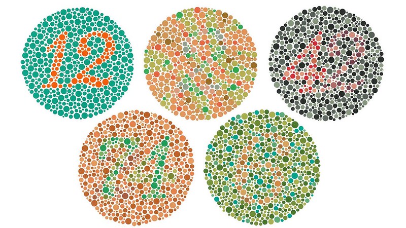 test habituellement utilisé pour détecter le daltonisme
