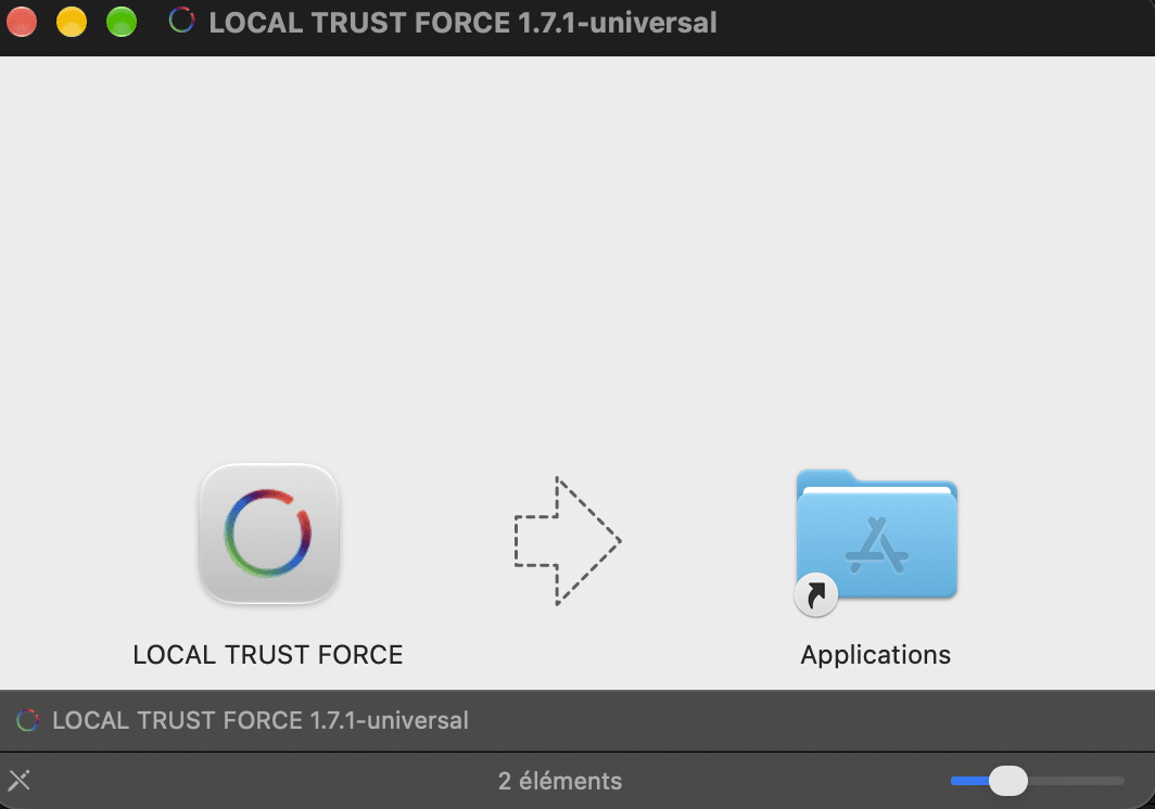 Installation de FORCE sur MACOS - Déplacement du logiciel dans les applications.