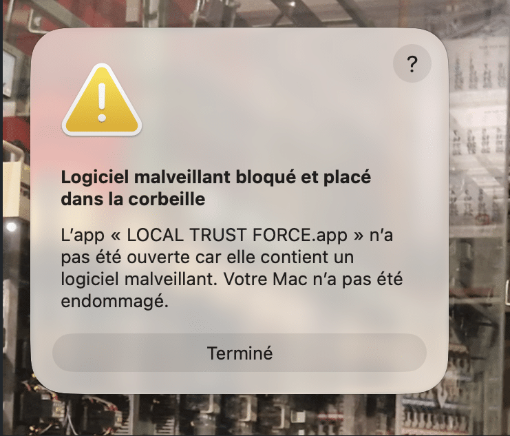 Installation de FORCE - Message d'erreur